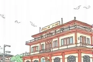 拾荒者地图封面：折痕密布的旧地图与放大镜