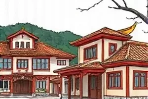 折叠城市封面：被折成纸样的城市街区俯视图